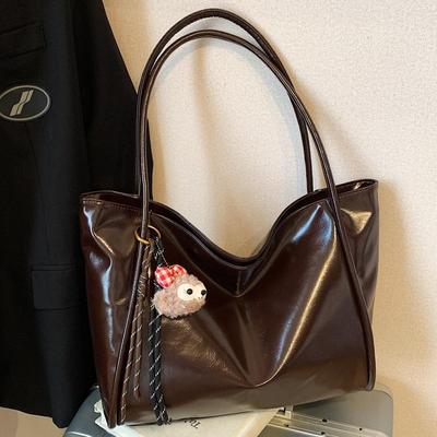 秋冬大容量复古轻便托特包