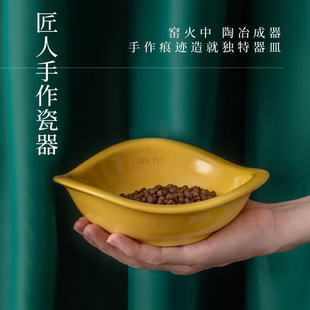 陶瓷狗碗大口径猫咪狗狗慢食碗小宠物喂食零食粮食碗防打翻喝水盆