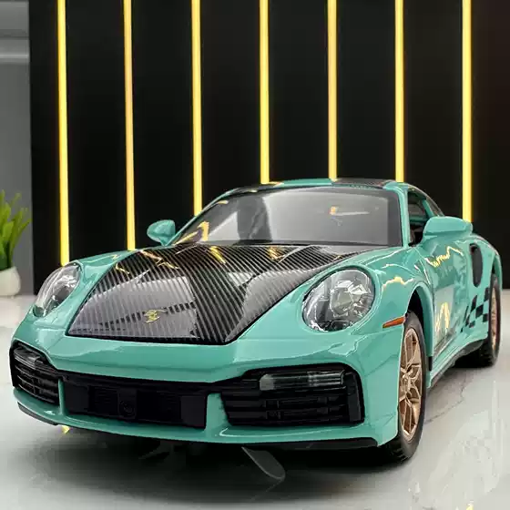 Porsche 911 Turbo S Simulation Car Model Tv Cabinet Wine Cabinet Entryway Decoration Desktop Figurine Ornament for Men