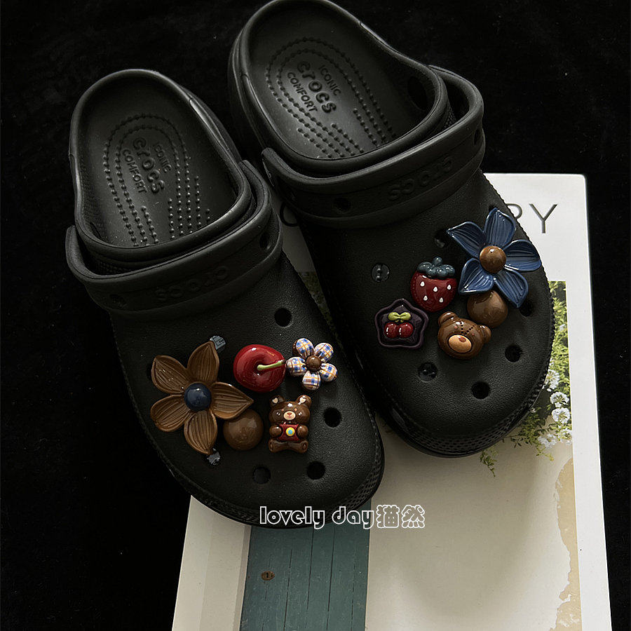 童心未泯原创可爱鞋花适配Crocs图片