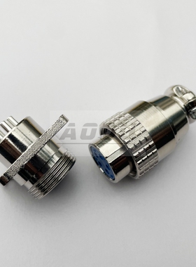 航空插头插座 XS16K4P XS16-2 3 4 5 6 7 8 9芯 方插座对接螺纹式