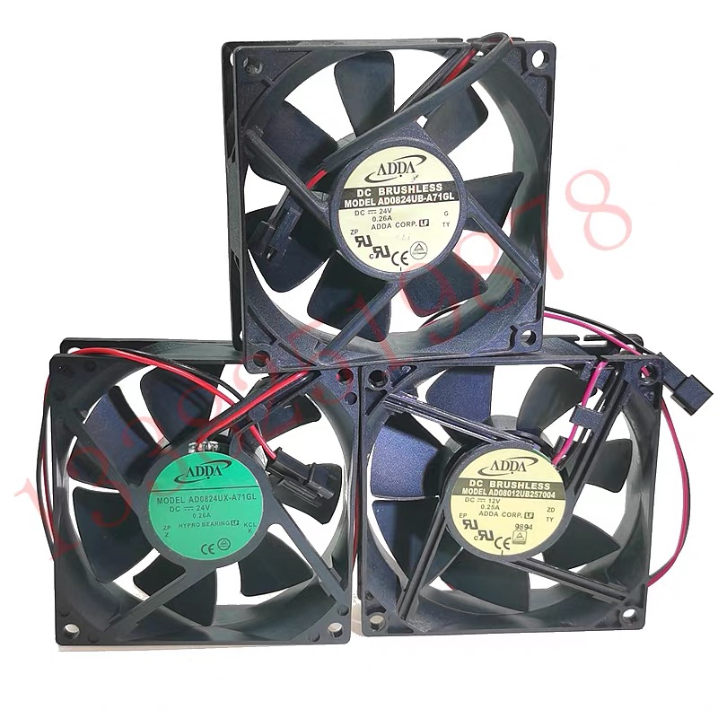 ADDA原装正品散热器AD0812UB/AD0824UX/UB空压机风机风扇0.26A