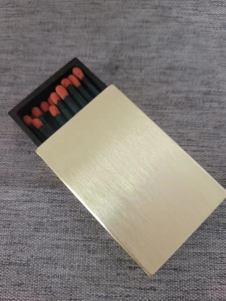 原创设计友谊之光黄铜火柴盒简约素雅净面高档精品火柴盒定制老式