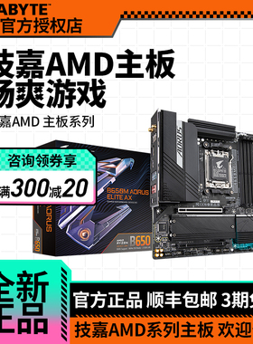 技嘉小雕A320m/A520/B450m/B550/B650m/X570/X670魔鹰AMD单主板