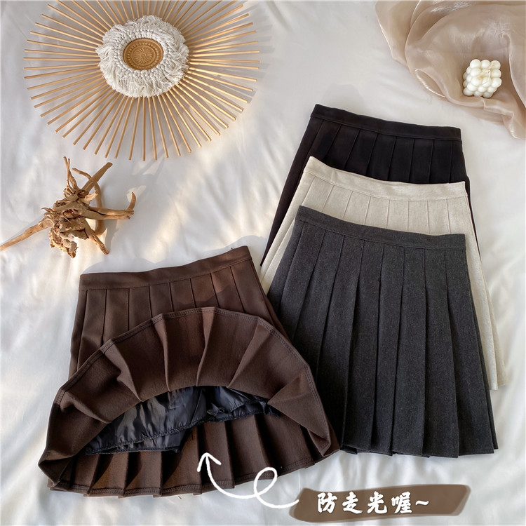 Korean version of heavy pleated skirt in autumn and winter