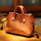 进口头层牛皮单肩斜挎迷你便携托特小包零钱包卡包口红包耳机包