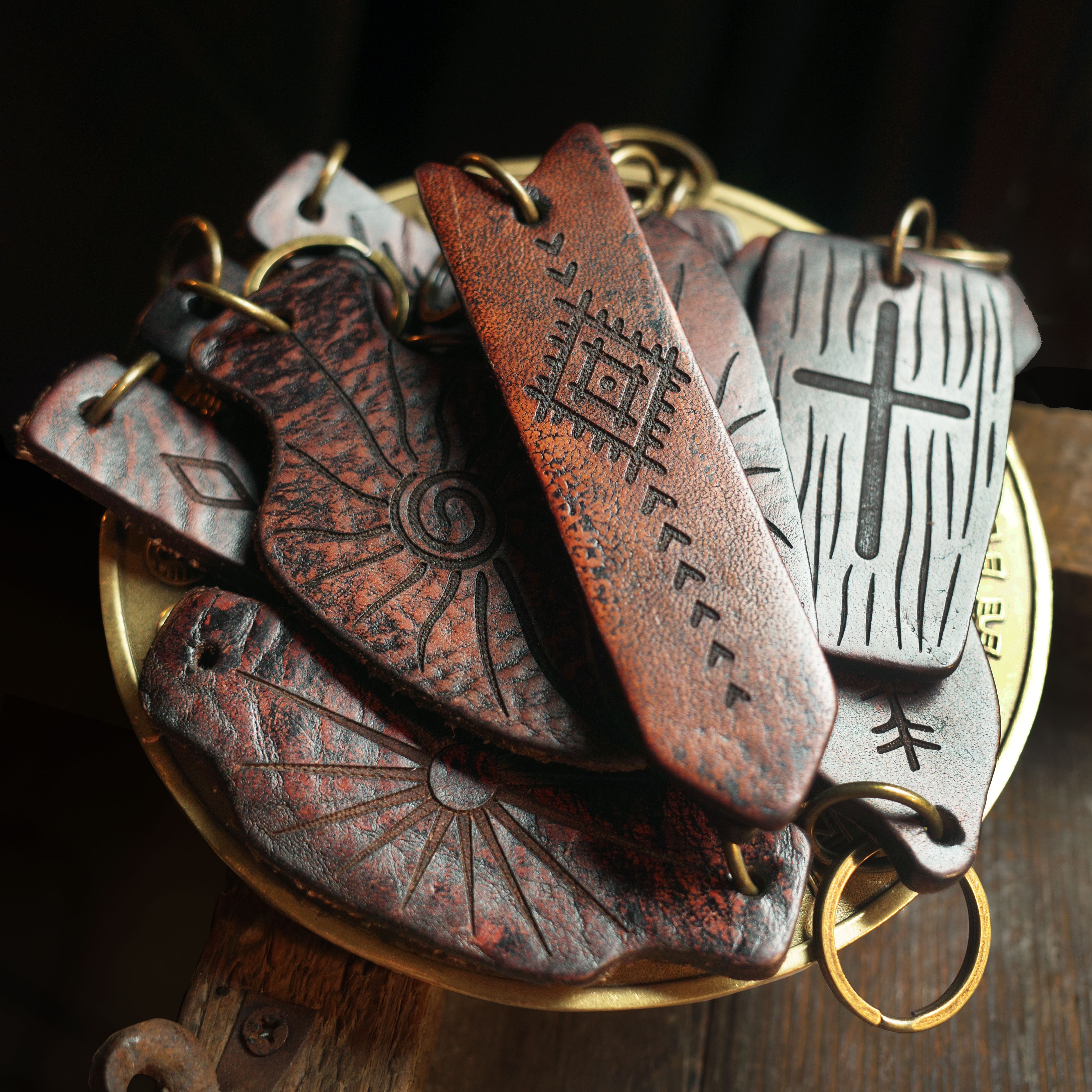 vintage美式复古汽车钥匙扣挂饰