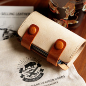 意大利植鞣二层磨砂真牛皮风琴卡包复古简约撞色多卡位银行卡套包