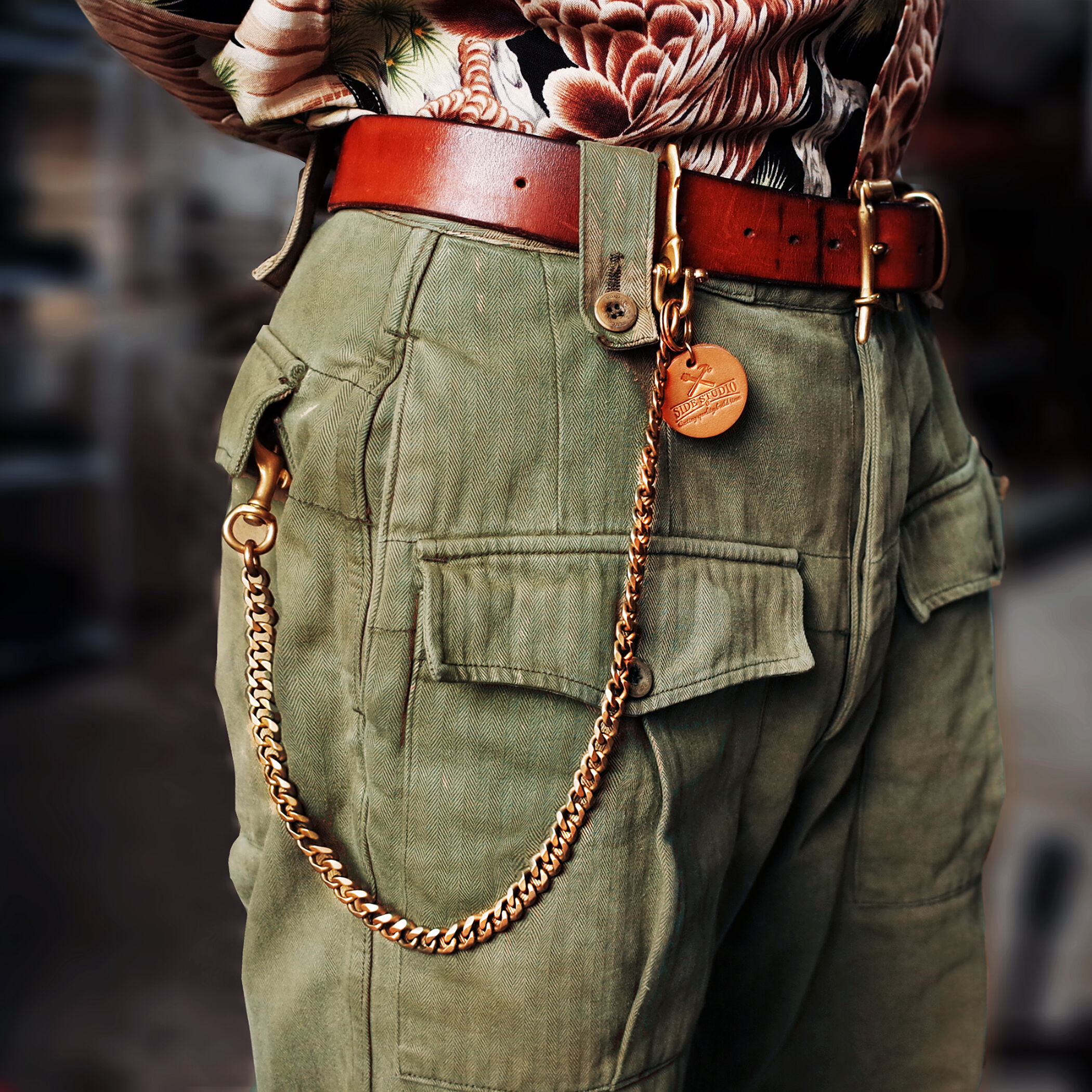 美式复古风手工做旧机车腰链裤链