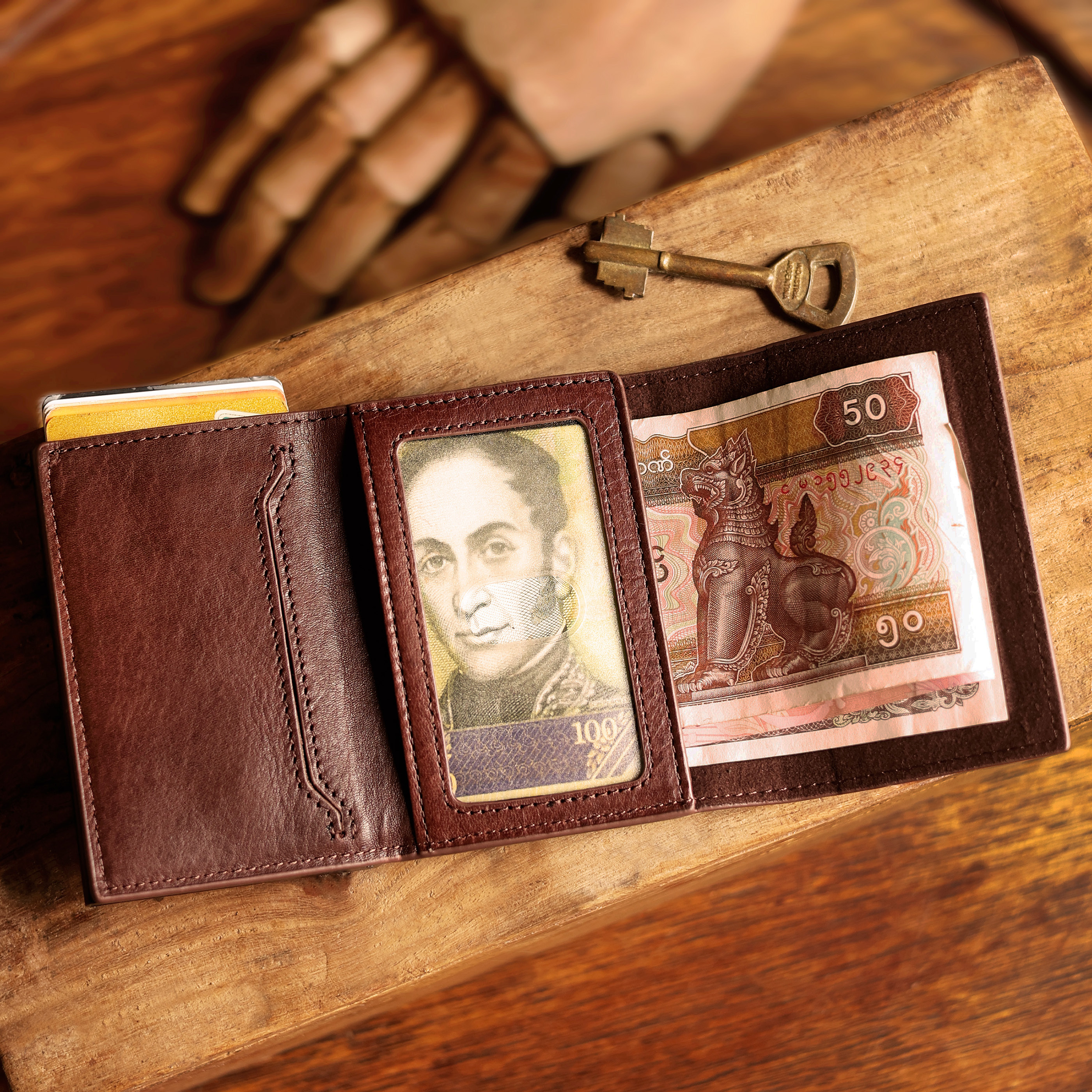 多功能钱包卡包一体防盗刷钱夹