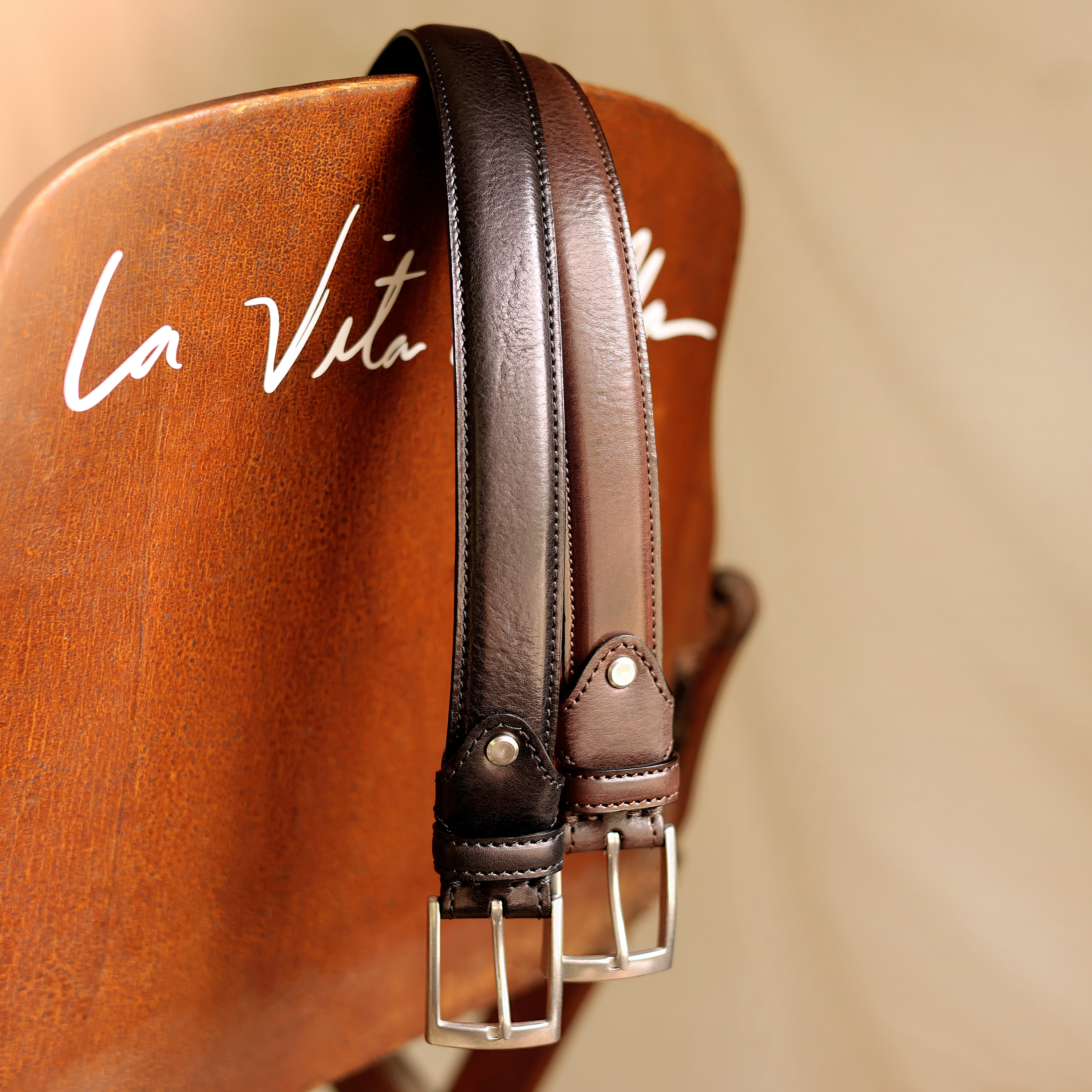 意大利头层牛皮手工皮带男士3.5