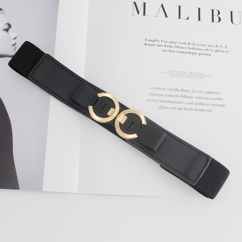 韩版女士百搭风弹力松紧腰带