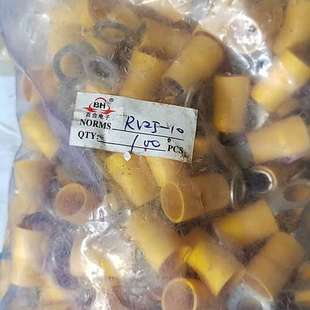 百合电子冷压端子RV25 有2包 1包100个 紫铜 议价