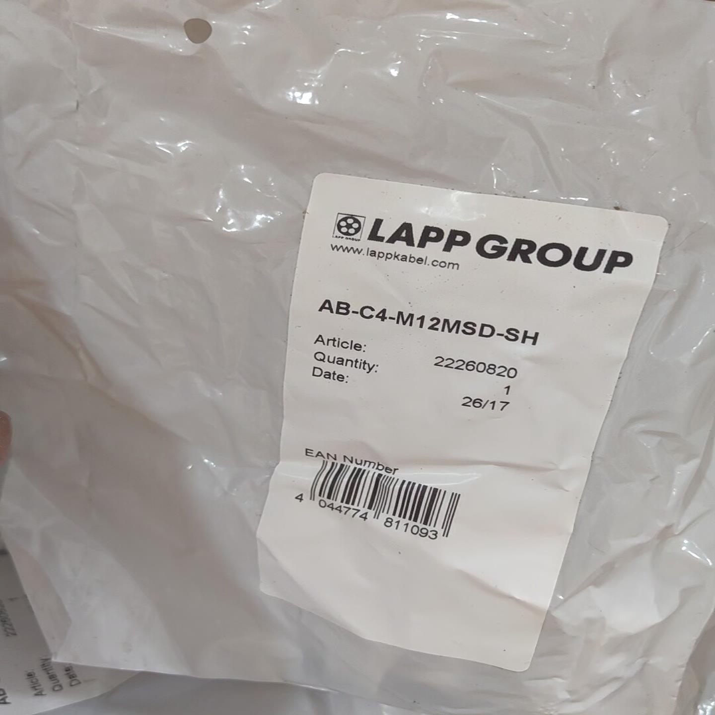 【请询价】LAPP兰普接头AB-C4-M12MSD-SH货号22260