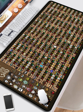 饥荒食谱鼠标垫Don't Starve同款带属性攻略食材秘籍地图周边桌垫