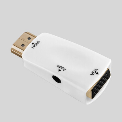 hdmi转VGA转接头转接线带音频投影机显示器连接线公对母母对母
