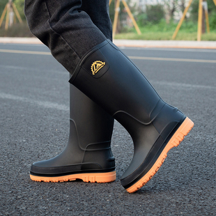 男雨靴家居用新款 男雨鞋 钓鱼水靴 防水鞋 男靴柔软保暖网红高筒时尚