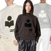 新款 款 女装 25春季 法式 小众IM经典 植绒logo立领棉质欧美女式 卫衣