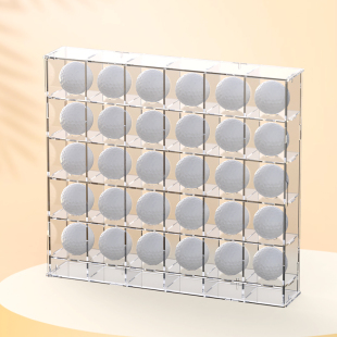 大容量高透明亚克力高尔夫球展示架高尔夫球架带门挂墙棒球收纳盒