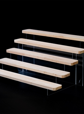 亚克力梯形盲盒多层阶梯式模型收纳架子展示架泡泡玛特陈列架手办