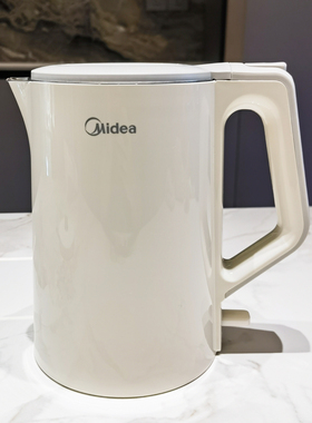 Midea/美的 MK-SH15M116电热水壶1.5L双层防烫304不锈钢无缝内胆
