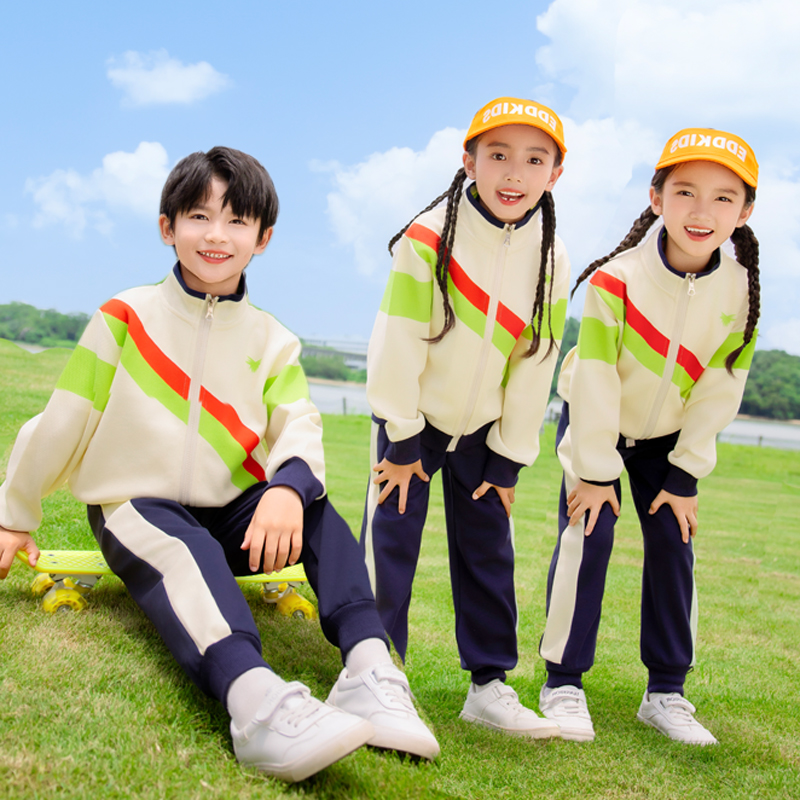 中小学生校服套装冲锋衣三件套男女童班服运动会幼儿园园服春秋装