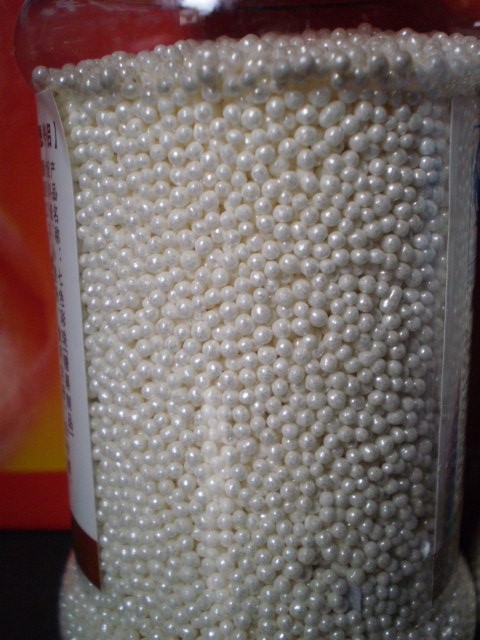 迷你白色小珍珠粒  烘焙装饰辅料彩珠 奶油裱花蛋糕diy棒棒糖翻糖