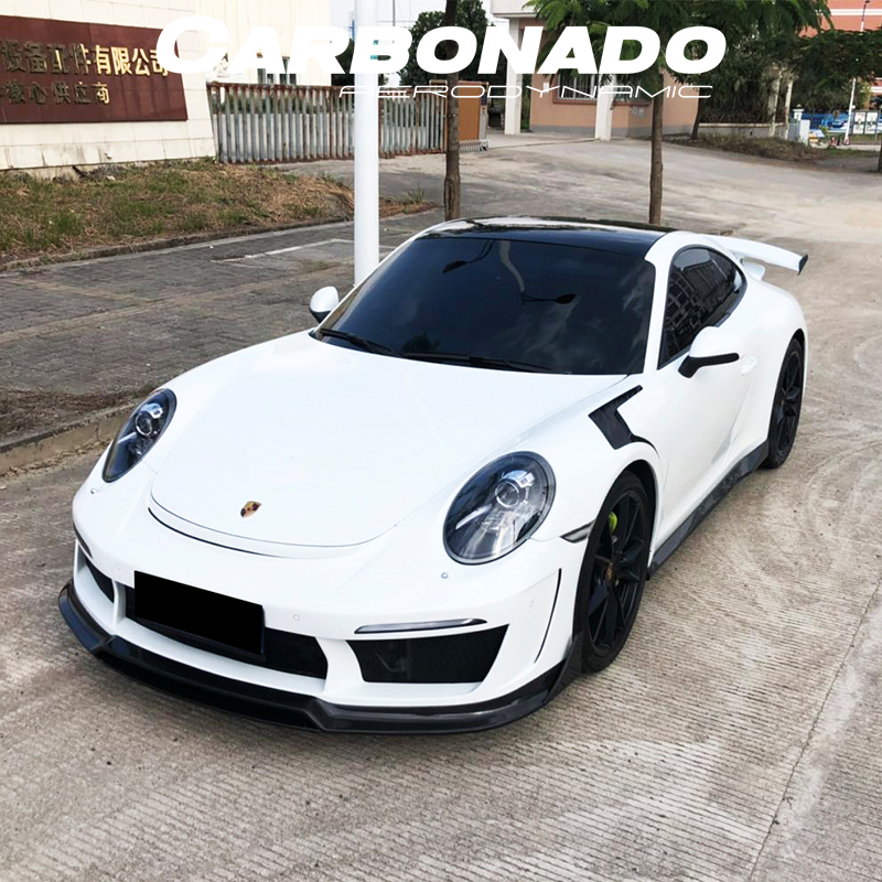 Carbonado保时捷991.1 911.2TOPCAR版改装碳纤维前杠后杠尾翼盖板