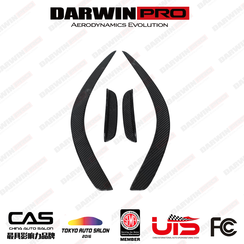 DarwinPRO奔驰C级W204C63AMG改装包围BlackSeries碳纤维前杠风刀