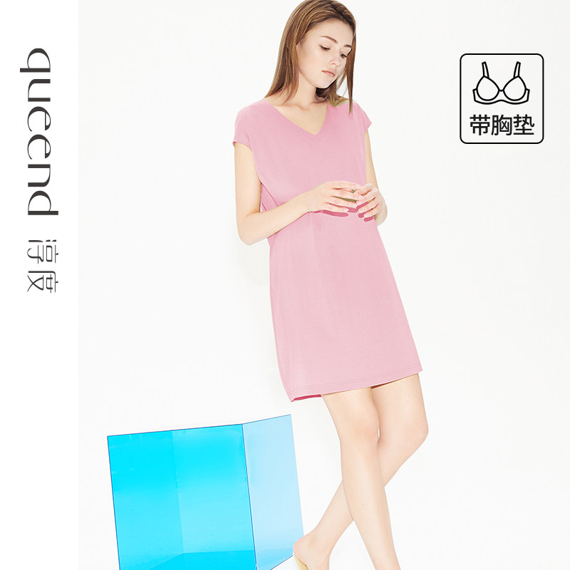 淳度睡衣女款2026新款纯棉巨好看高级感独特漂亮睡裙带胸垫家居服