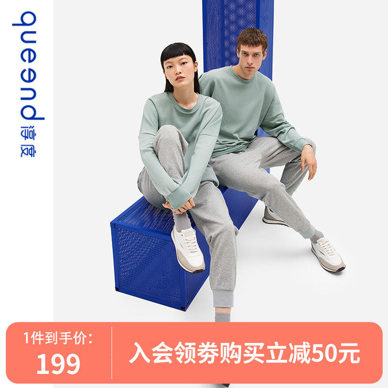 淳度纯棉情侣睡衣女2022年长袖套装可外穿大码春秋全棉男士家居服