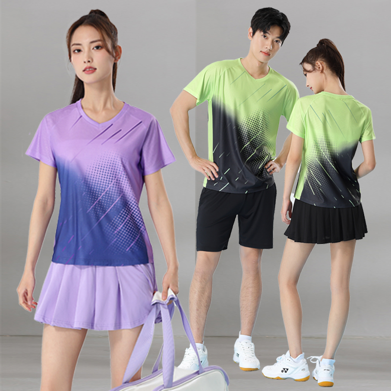 羽毛球服女男款定制2025新款夏季速干球衣套装乒乓球运动比赛队服