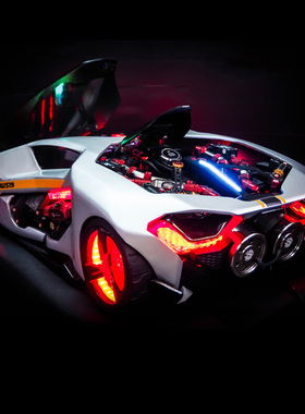 跑车主题电脑酷睿i9 14900K/RTX4090 分体水冷电竞游戏台式主机