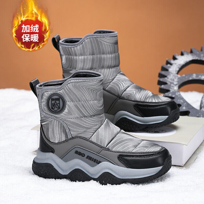 男童雪地靴儿童加绒大
