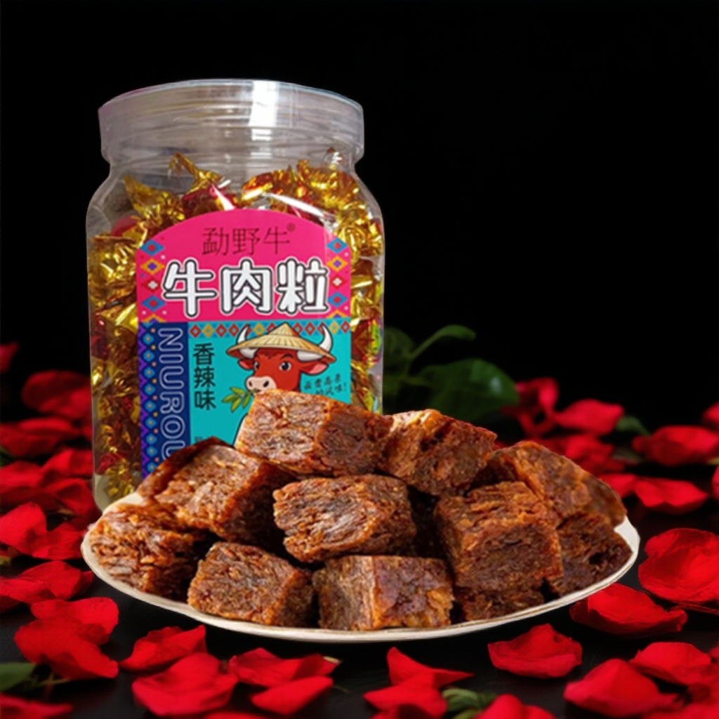 勐野牛香辣五香牛肉粒180克罐装独立包装即食颗粒牛肉干食品零食