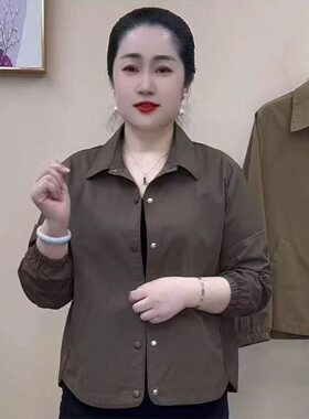 2026秋季宽松爆款长袖翻领薄上衣