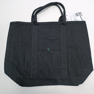 日单工装 包邮 风黑色中号学院风纯棉大托特包手提帆布包满20元