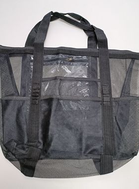 沙滩包网袋镂空大容量手提单肩包洗漱泳衣收纳袋多功能托特环保袋