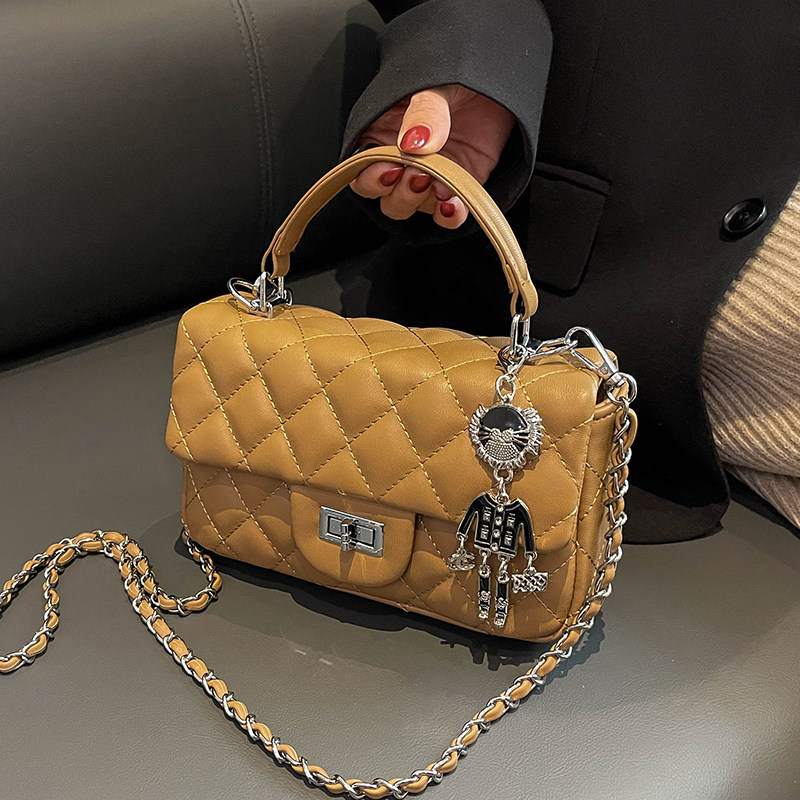 高级感复古小包包2025新款春夏时尚手提小方包百搭菱格链条斜挎包,箱包皮具/热销女包/男包,小方包,淘宝优惠券,粉丝福利购,淘宝优惠卷