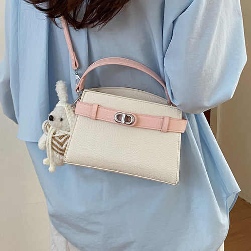 ZATZ撞色通勤手拎凯莉包