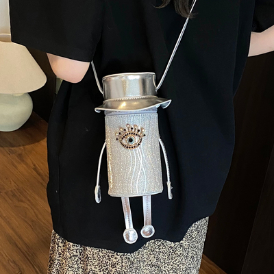 ZATZ小众迷你亮片搞怪水桶包