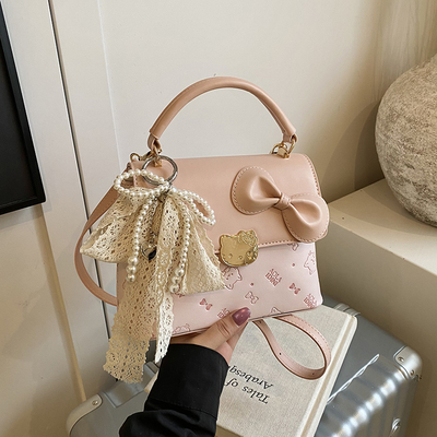 ZATZ甜美蝴蝶结手拎水桶包女包