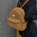 复古学院风双肩包女2025新款 大容量学生书包秋冬轻便外出旅行背包