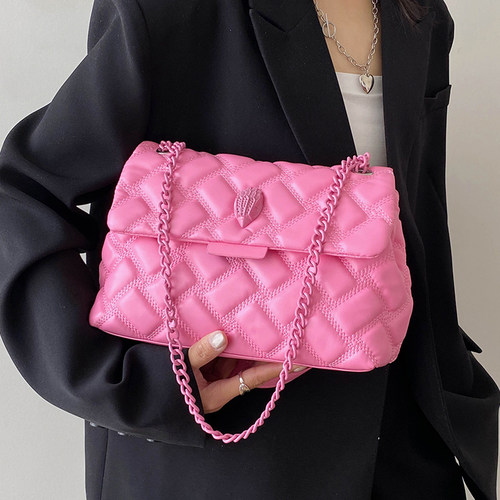 时尚百搭链条菱格小方包