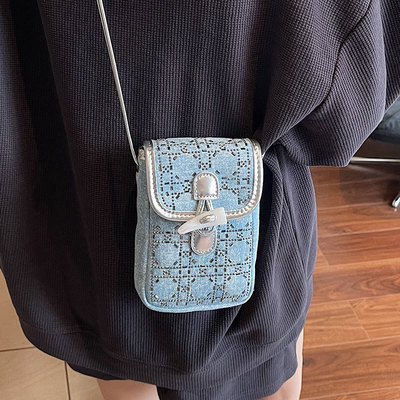 ZATZ牛仔亮钻手机包休闲斜挎包