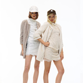 JELLOJELLO26早春新年华丽钻饰仿貂毛七分袖 保暖皮草外套