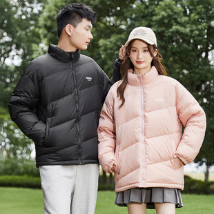 唐狮情侣羽绒服男女2025冬季新款立领宽松短款加厚保暖面包服外套
