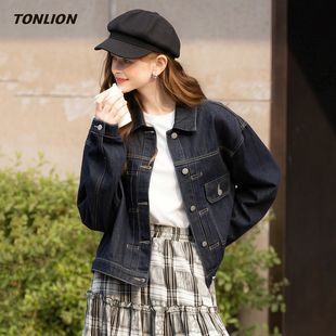 唐狮今年流行爆款牛仔外套女2026春季新款宽松短款小个子休闲夹克