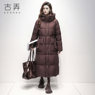 泡芙羽绒服女超长款过膝2026冬季新款韩版宽松连帽加厚保暖鹅绒服