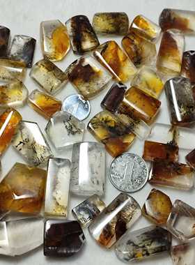 天然发财树小树吊坠软锰矿